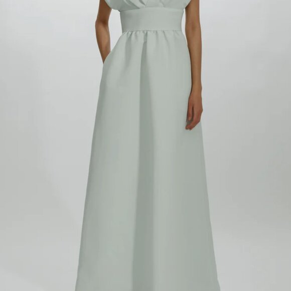 Amsale Kiernan Faille Bridesmaid Dress, Size 6, Emerald - Picture 7 of 7